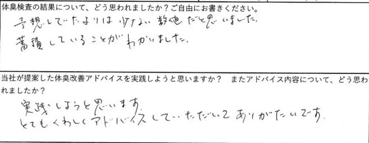 予想していたよりは少ない数値だと思いました。蓄積していることがわかりました。