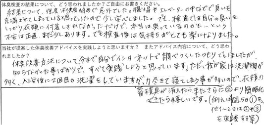 結果について、強度・不快度弱めで意外でした。