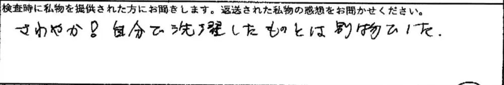 さわやか！自分で洗濯したものとは別物でした。